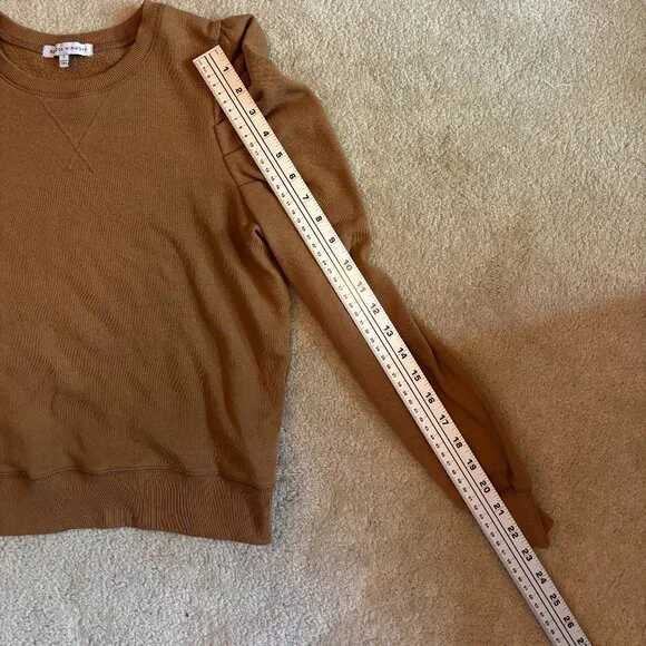 Rebecca Minkoff Janine Sweatshirt Caramel Ruffle - Picture 10 of 10